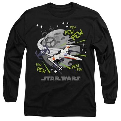 STAR WARS Unisex Yetişkin Pew Pew X-Wing Tişört