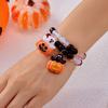 Halloween Ghost Pumpkin Pendant Couple Bracelets for Women Men Handmade Elastic Beaded Witch Anatomy Heart Bracelet Jewelry