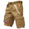 Men's Casual Sport Multi-pocket Work Pants  Men's Fashionable Flag-letter Printed Pants