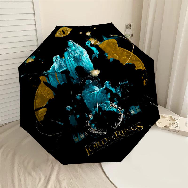 

1pc Lord of the Rings Fellowship of the Ring Folding umbrella automatic open/close, 8-Rib Durable Frame, Compact Folding Design, Ideal Birthday1107L