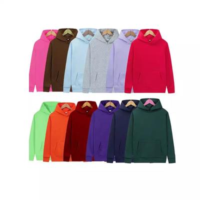 Men's Women's Solid Color Hoodies Casual Loose Fleece Autumn Winter Sportswear Hip-hop Pullover Top 20 Colors