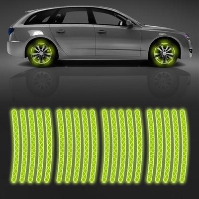 Reflektierender Auto-Radaufkleber, Reflektierender Außenbereich Zubehör Dekor Aufkleber | Nachtreflektierende Auto-Radsicherheit