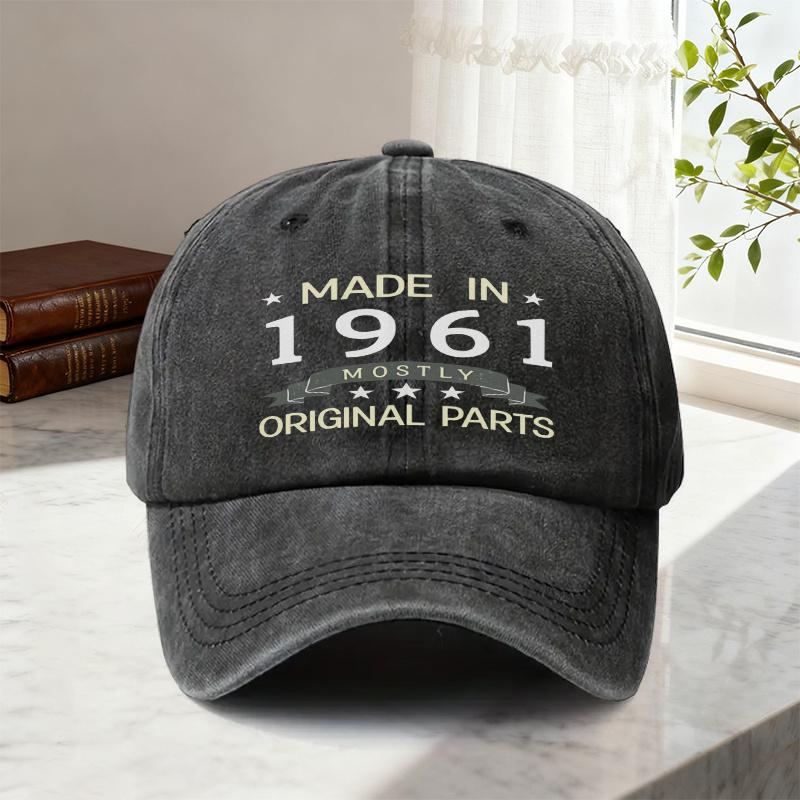 Made In Mostly Original Parts Baseball Cap Vintage Birthday Gift Cotton Adjustable Casual Hat
