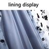 Mesh Floral Skirt Women's Spring/Summer High Waist Mid-Length A-Line Pleated Skirt