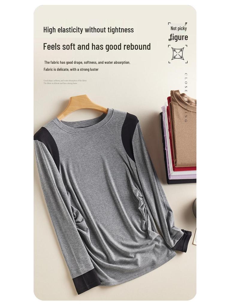 Maternity Modal Long Sleeve Base Layer Top