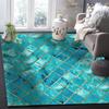 Turquoise Marble Lattice Textured Carpets for Living Room Household Bedside Rug Sofa and Coffee Table Blanket Office Floor Mats