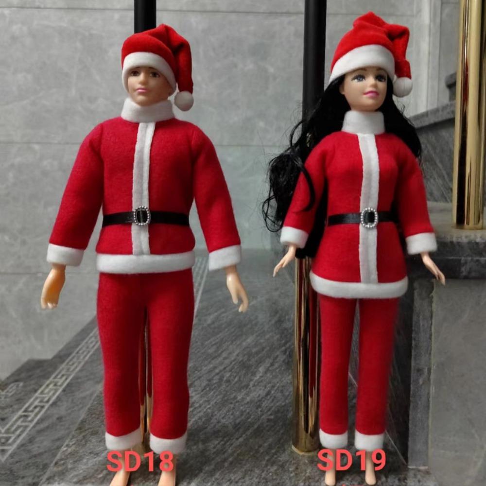 11.8inch Doll Christmas Dress Christmas Elfs Series Christmas Doll Clothes  Kids Toy Gift