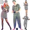 Unisex Convict Prisoner Outfit With Bold Striped Pattern Designed For Holiday Celebrations And Themed Events