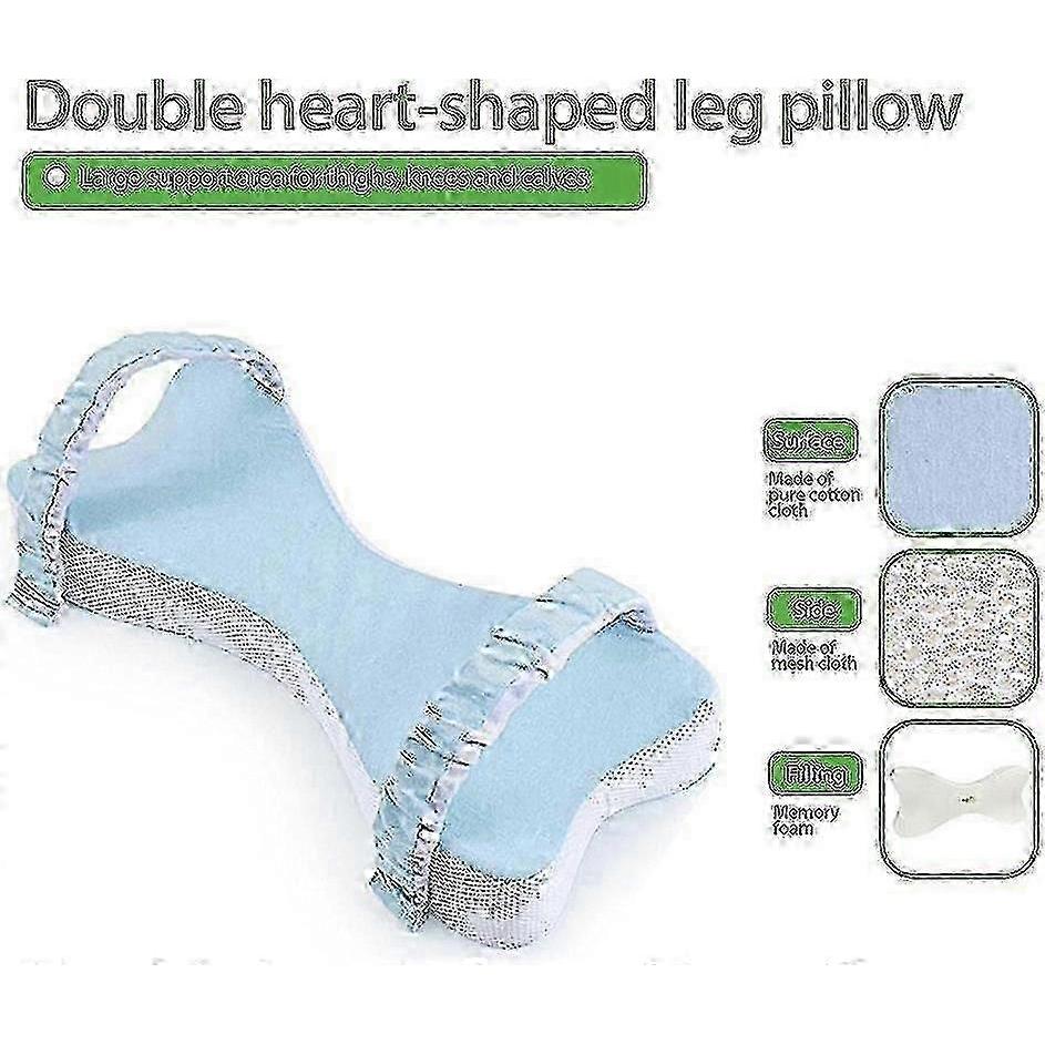 Almohada de Espuma para Rodillas Almohada Ortopédica para Piernas Para Dormir de Lado Almohadas de Cuña de Soporte Para Dolor de Espalda, Cadera, Rodilla y Ciática g20242404