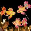 Fischlaternen Bastelset für Kinder Handgefertigte Chinesische Traditionelle Handlaterne mit LED-Licht für Frühlingsfest Mondfest Dekoration