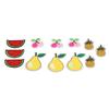 12Pcs Fruit Patches Cherry Ananas Pear Watermelon Cute Pattern Vivid Colors Iron On Patches for Bag Clothes Socks