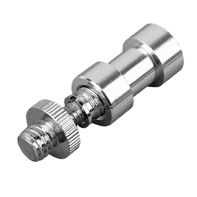 Jeu de vis double tête 1/4in-3/8in Adaptateur de pied de lumière Vis de trépied en métal pour support de lumière, parapluie, support de caméra