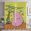 Anti-mosquito Curtains for Camera Les Barbapapa Home Interior Curtains 2 Pieces Living Room Curtain Partition Tulle for Bedroom