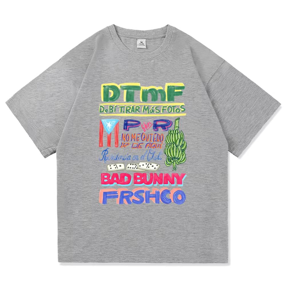 DTMF Residencia Tour TShirt Bad Bunny 2025-2026 Men/women Clothing Harajuku High Quality Tops for Lover Gifts Cotton TShirts