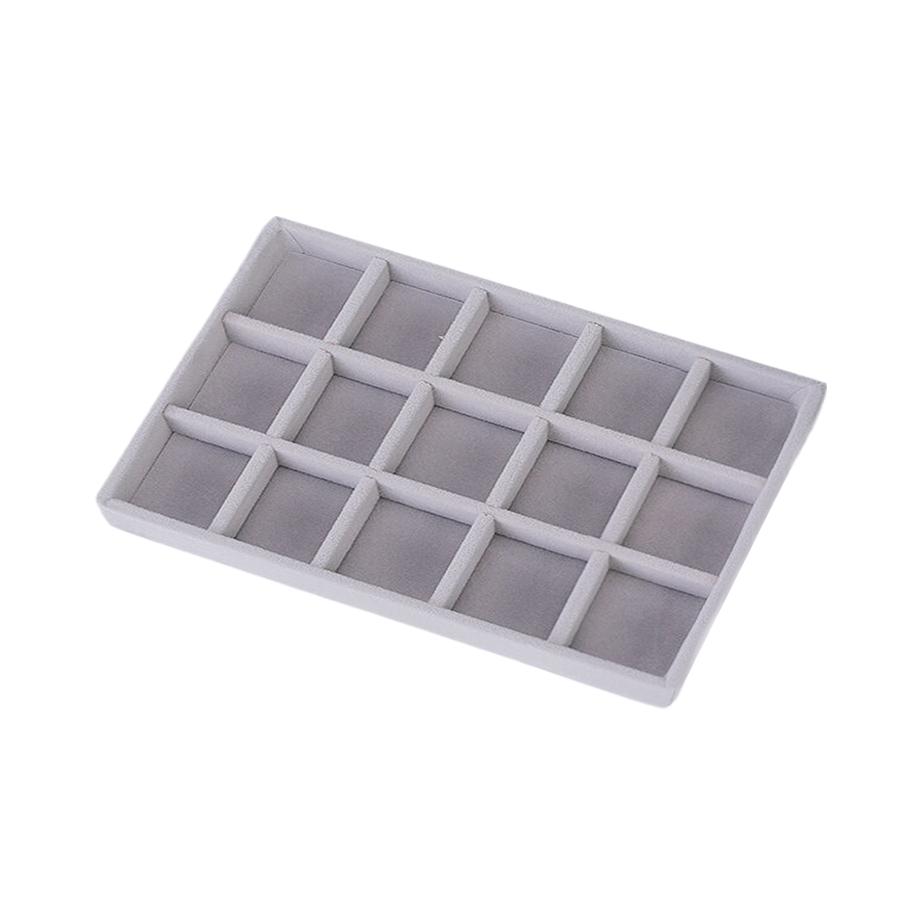 1pc, Flocking Jewelry Box Jewelry Tray, Suitable For: All Kinds of Jewelry Storage.Color: Gray