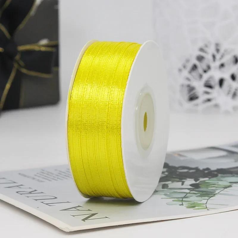 100yards 3MM Double Sided Satin Ribbon DIY Handmade Gift Wrapping Christmas Wedding Decorations Clothing Accessories Ribbons