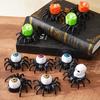 Halloween Spider Tea Lights LED Flameless Spider Candle Holder Light Battery Operated Spider Eyeballs Lamp for Home Decoration