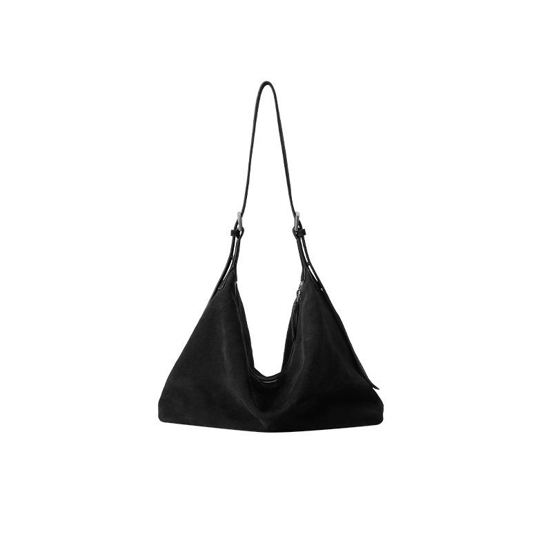 (frosted Leather) Binaural Bag Lazy Versatile Shoulder Crossbody Large-capacity Commuter Bag Women