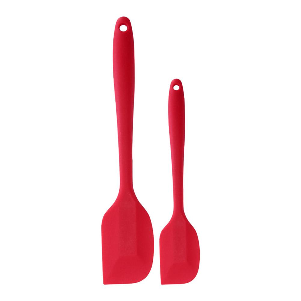 Long Handle Silicone Scraper  for Butter Cake Cooking Tool Kitchenware(Yellow)