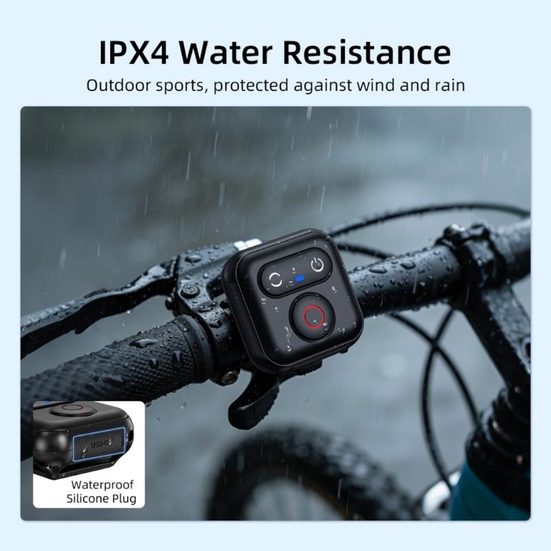 Portable Bluetooth-compatible Remote Controls for Action Cameras Comfortable Grip Easy Operation During Sports and Travel