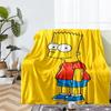 The Simpsons Theme Printed Blanket - Perfect for Couch, Bed, Travel & Outdoor Use | Machine Washable, Cozy & Durable.