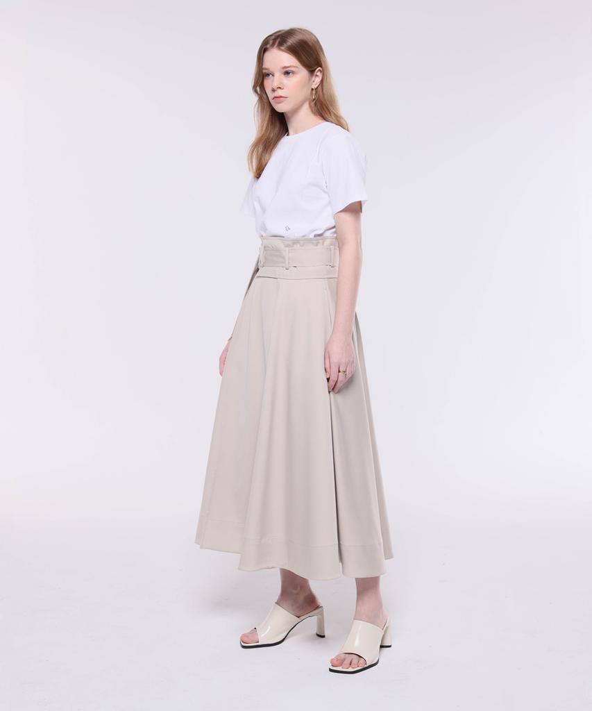 Kankeu A-Line Wrap Skirt - Beige