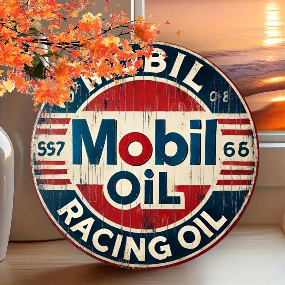 Iron Vintage Racing Tin Sign Antique Auto Garage Decor Wood Wall Art for Man Cave Home Bar Party Room Decor