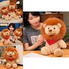 Plush Lion Toy For Kids With Ultra Soft Short Pile For Indoor Decor And Gift Ideas