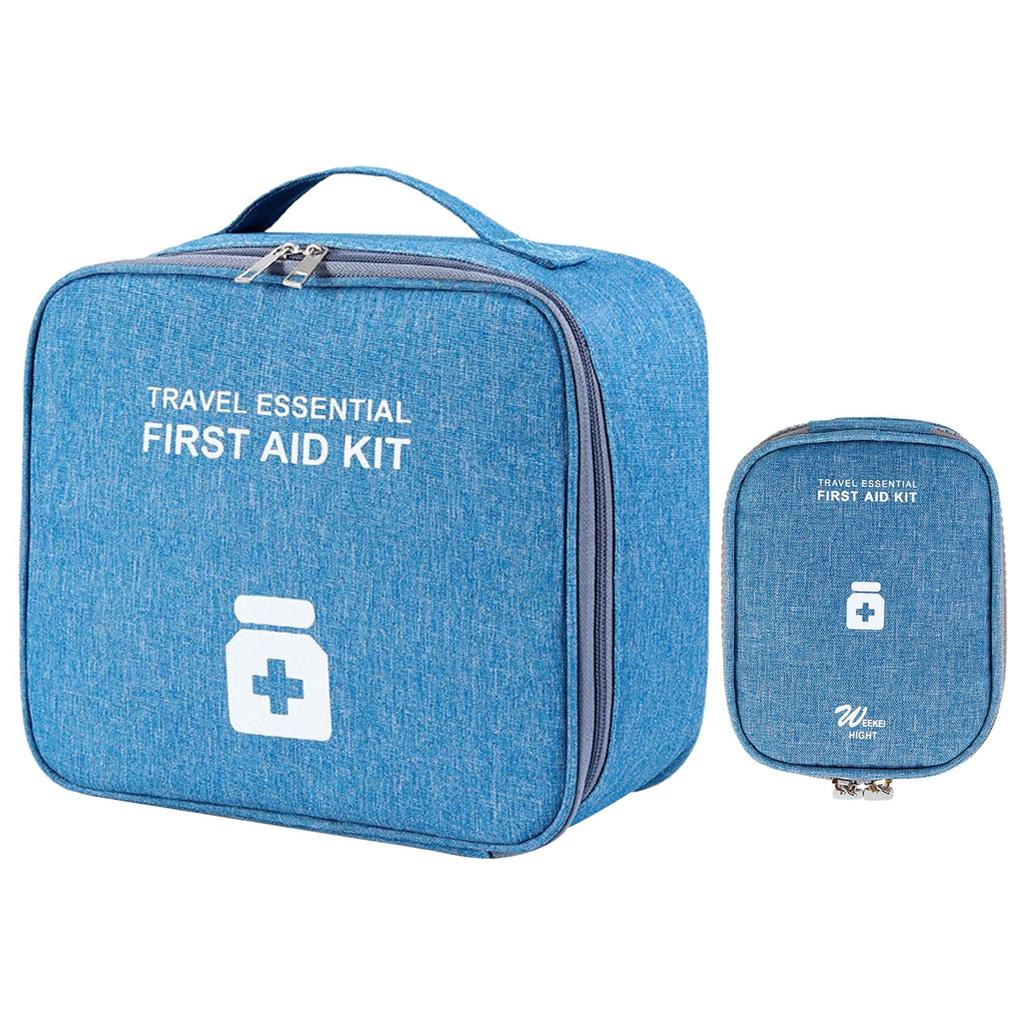 2 Pcs Large Capacity Emergency Bag Waterproof First Aids Organizers Portable Caregivers Bag Travel Medicine Storage Bag