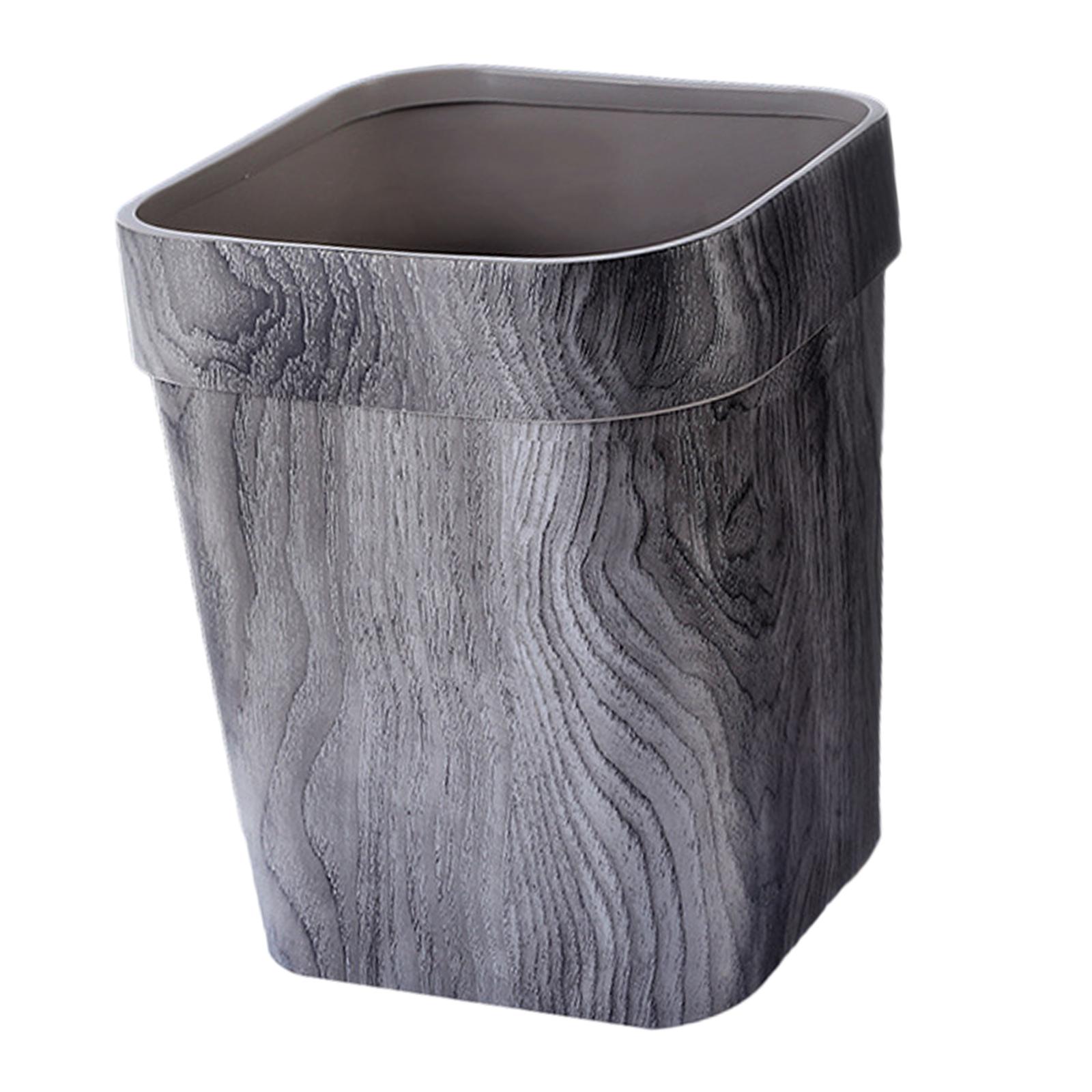 

Small Bathroom Trash Can 14L Square Waste Basket Wastebasket Garbage Container Basket for Dorms Toilet Office Home Bedroom серый