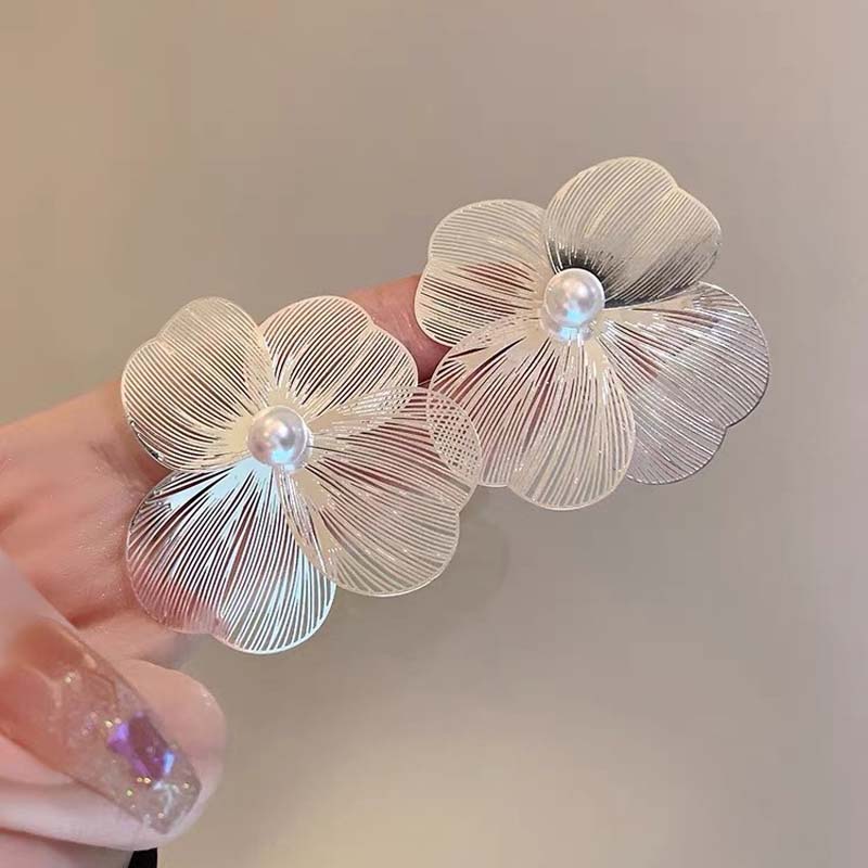 Punk Vintage Metal Petal Flower Stud Earrings Women Girls Trend Goth Geometric Piercing Earring Jewelry Steampunk