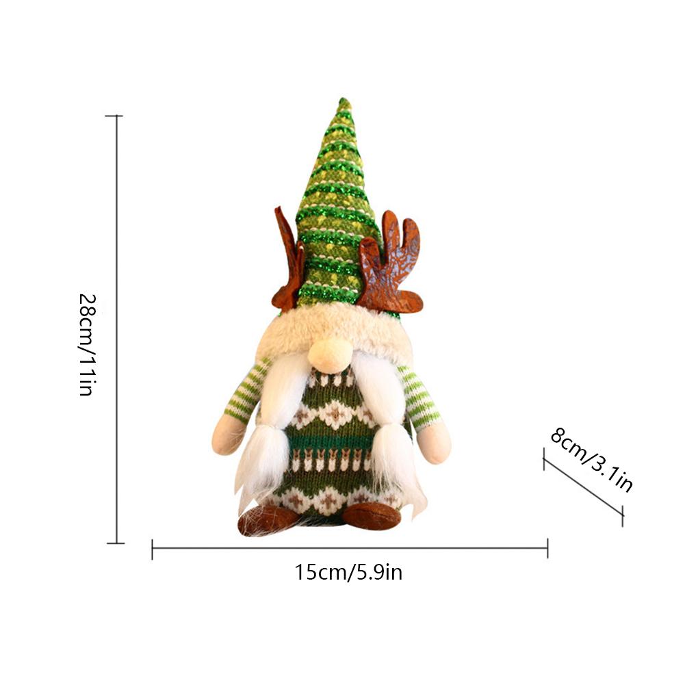 Christmas Faceless Old Man Toy Knitted Hat Gnomes Figure Mini White Bearded Small Tree Pendant Ornaments