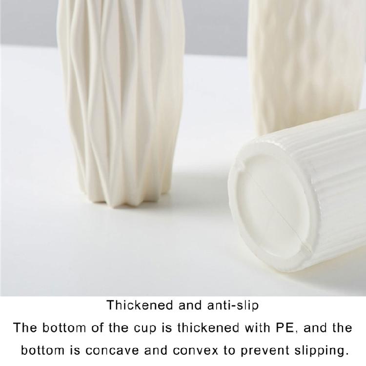 6PCS Elegant Plastic Flower Holder Vases With Subtle Texture Small Storage Bottle For Home Decoration