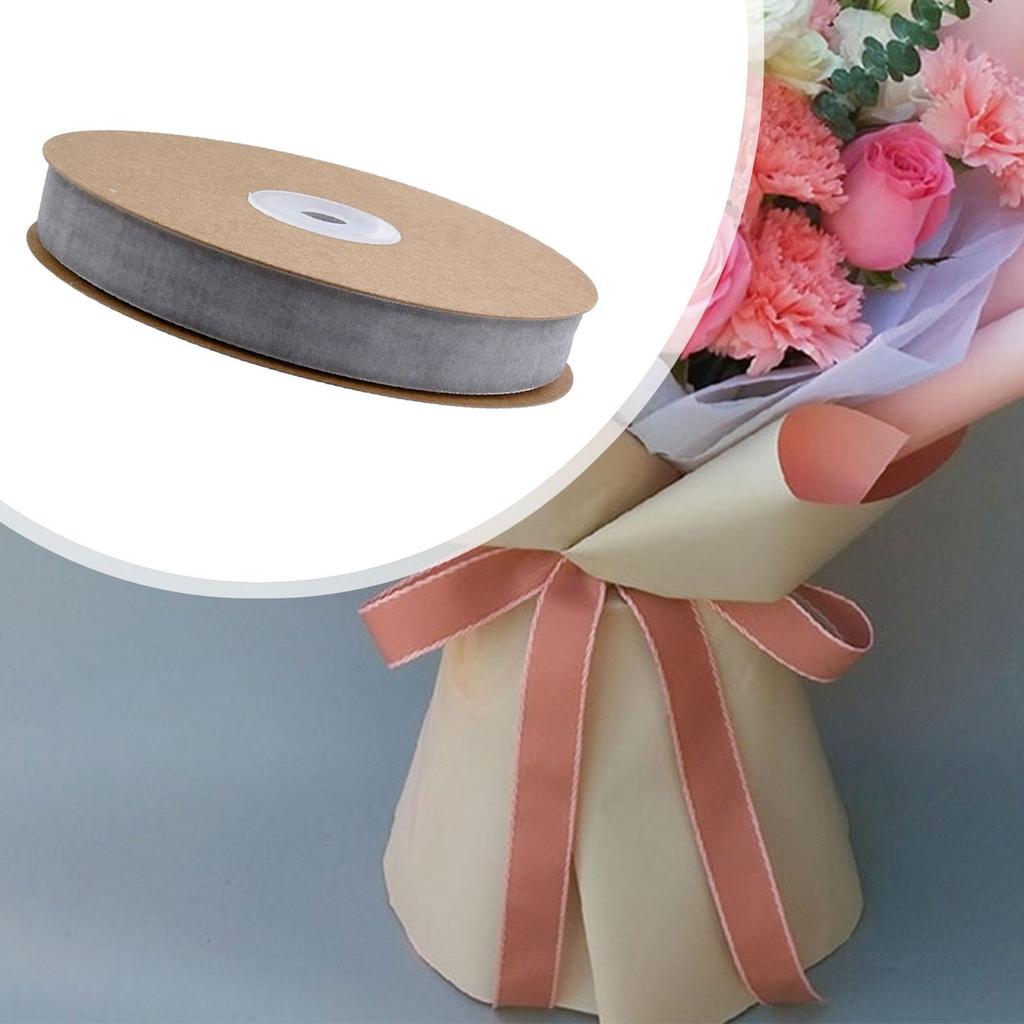 Velvet Ribbon Multipurpose Single Face Decorative Ribbon for Birthday Craft Projects Anniversary Gift Wrapping Bridal Bouquet