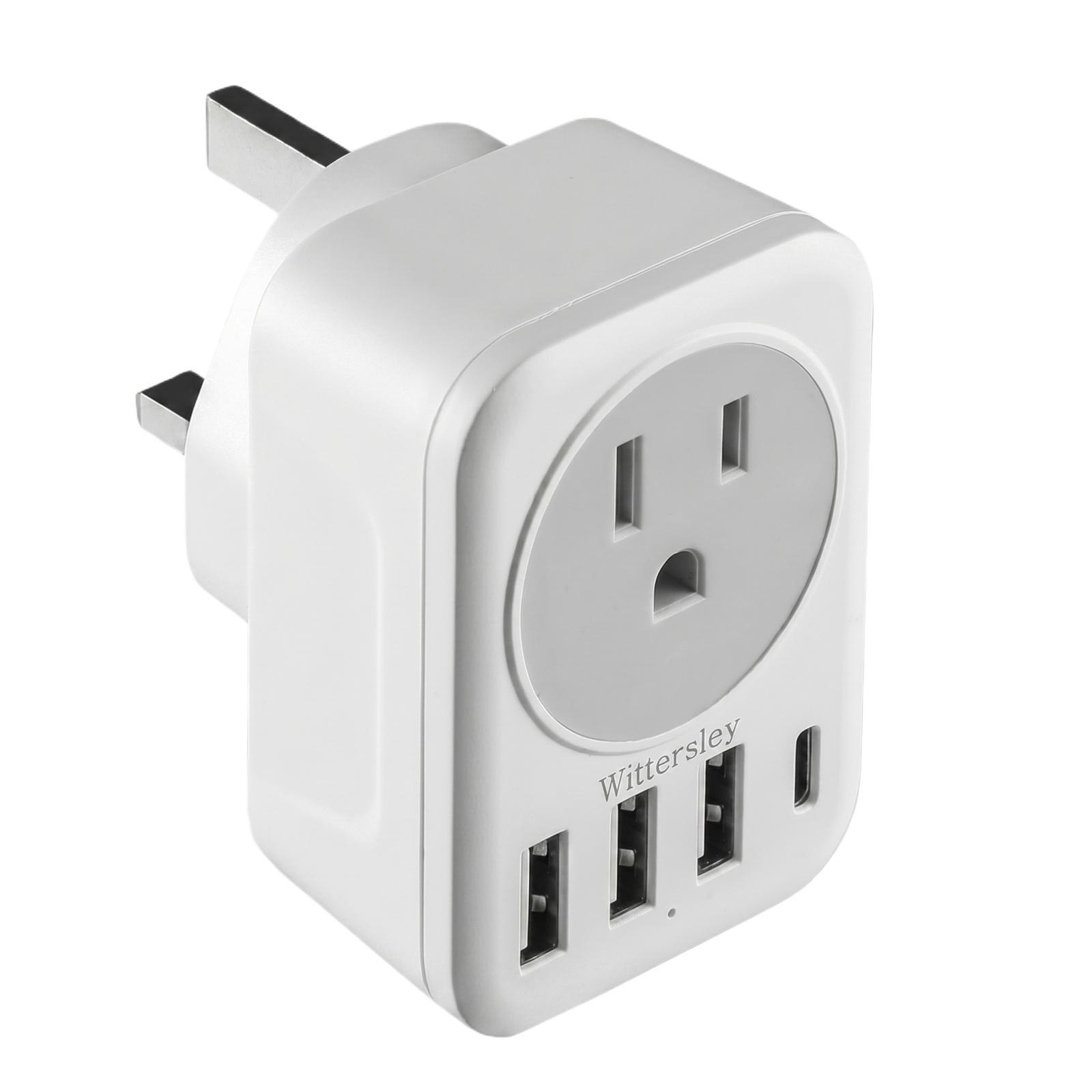 

Universal Travel Adapter Socket Worldwide Power Plug Converter with Multiple USB Ports Compatible for International Use One Size