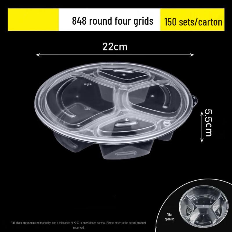 

Disposable Multi-Compartment Takeout Food Containers with Lid