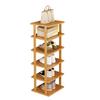 6Layers Stable Structure Waterproof Large Capacity Bamboo Great Load Bearing Multipurpose Entryway Shoes Storage Organizer Shelf