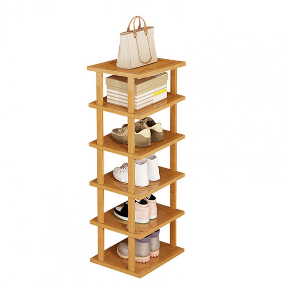 6Layers Stable Structure Waterproof Large Capacity Bamboo Great Load Bearing Multipurpose Entryway Shoes Storage Organizer Shelf