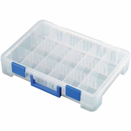 

JEJ Astage PS-400 Tool Box, Made in Japan, Parts Storage Case with 15 Dividers, Small Item Storage Case, 16.5 Wide x 11.1 Deep x 3.2 High