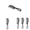 Hair Comb With Fish Bone Handle Large Teeth Styling Brush For Mens Hair Styling And Haircare