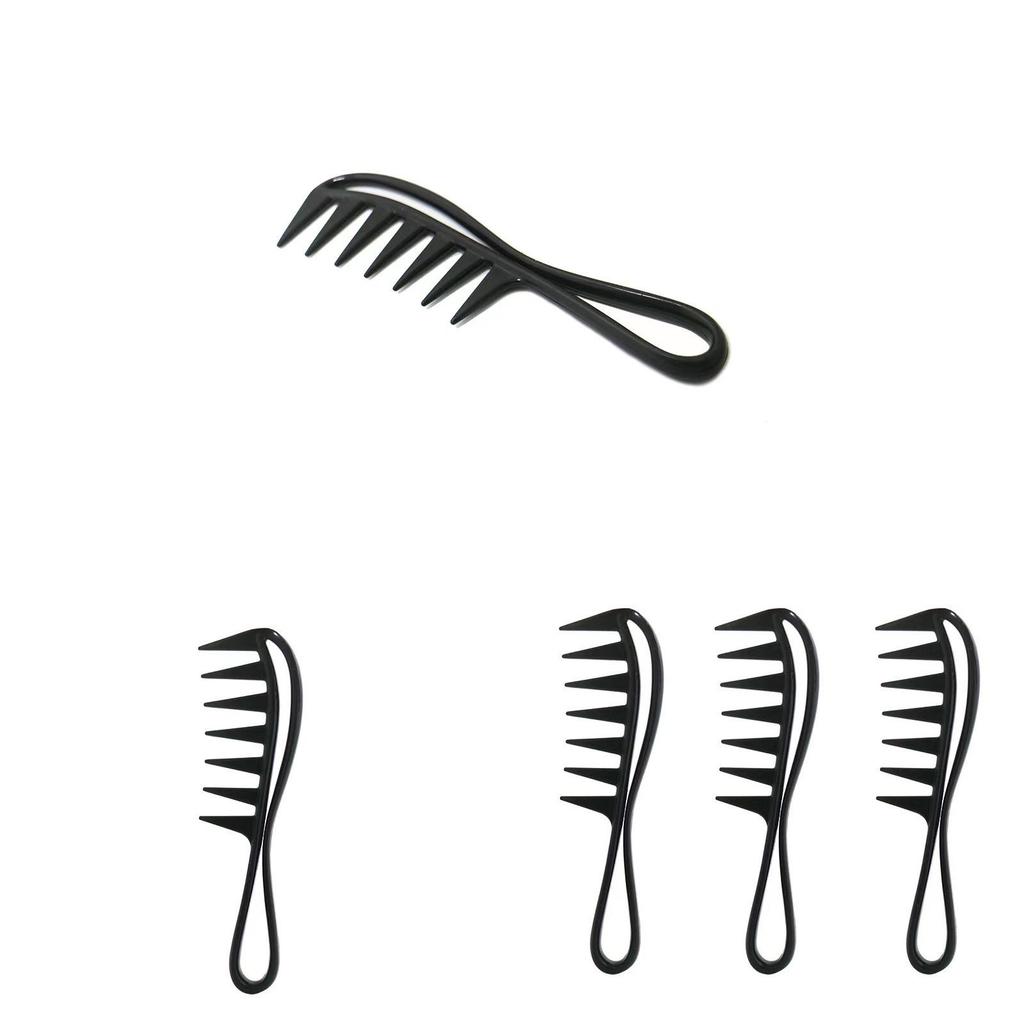 Hair Comb With Fish Bone Handle Large Teeth Styling Brush For Mens Hair Styling And Haircare