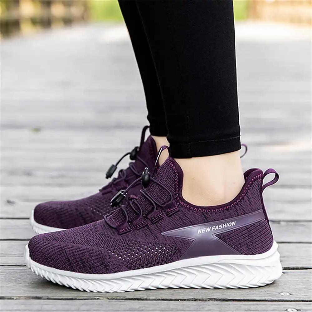 Knitted Round Toe White Woman Sneakers Oxford Women's Heel Shoes Heels Shoes Sport Functional Tene Models Tenni Shooes