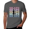 Skate Retro Roller Skating Tshirt Abstract Pattern Print Top