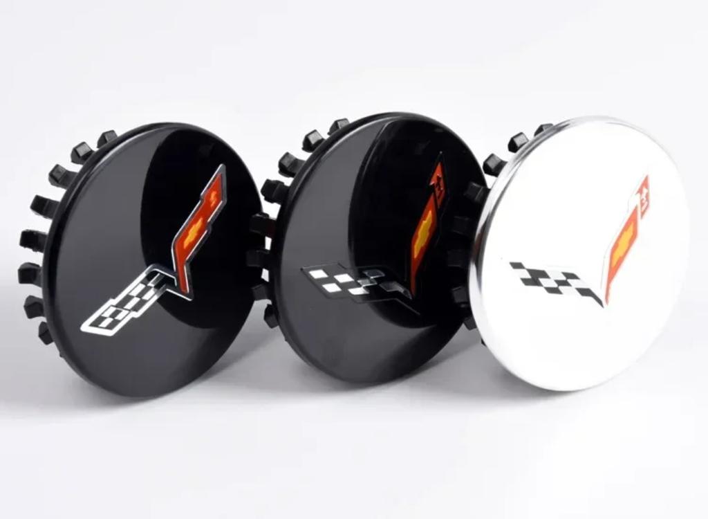 4PCS 68mm Car Wheel Center Covers Emblem for CAMARO SS Logo Corvette ABS Auto Styling Tires Hub Caps Decoration