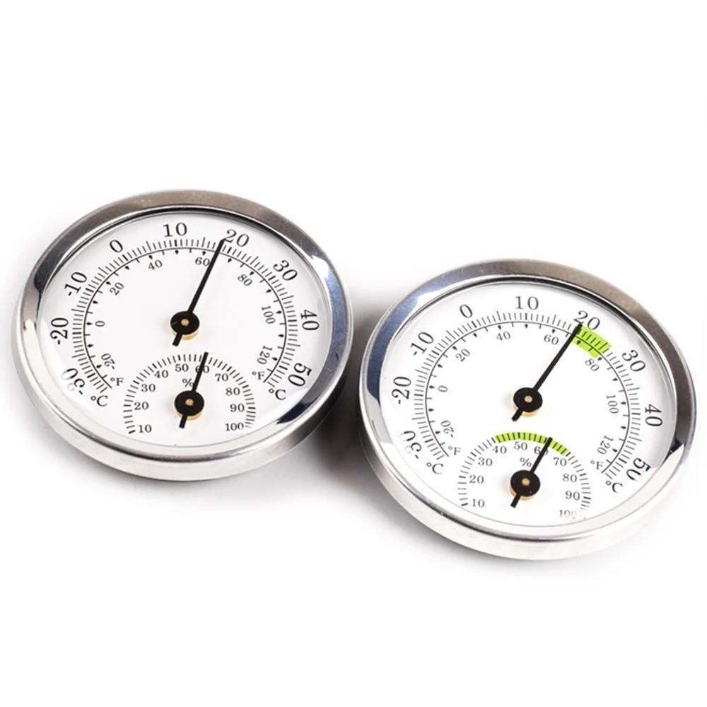 Round Pointer Type Temperature Meter No Battery Required Analog Hygrometer  Home Supply