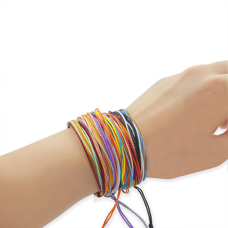 Fil Ciré Taïwanais Multicolore Bracelet d'Amitié