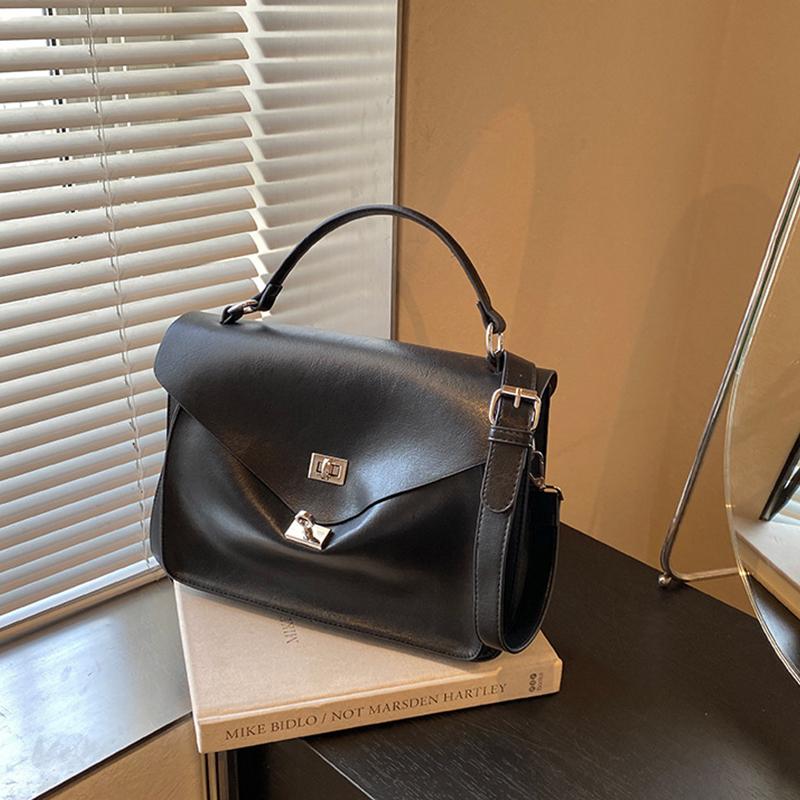 Messenger Crossbody Bag Versatile Large Capacity Shoulder Bag for Travel Vintage Brown PU Women's Tote Bag