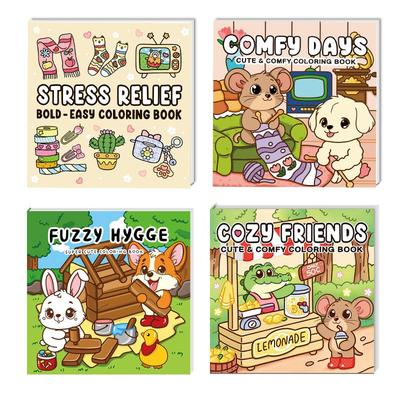 1PC Adult and Teen Coloring Book, Featuring Cute Animal Characters, Pleasant Moments, and Comfortable Scenes. An Introductory Drawing and Doodle Book.