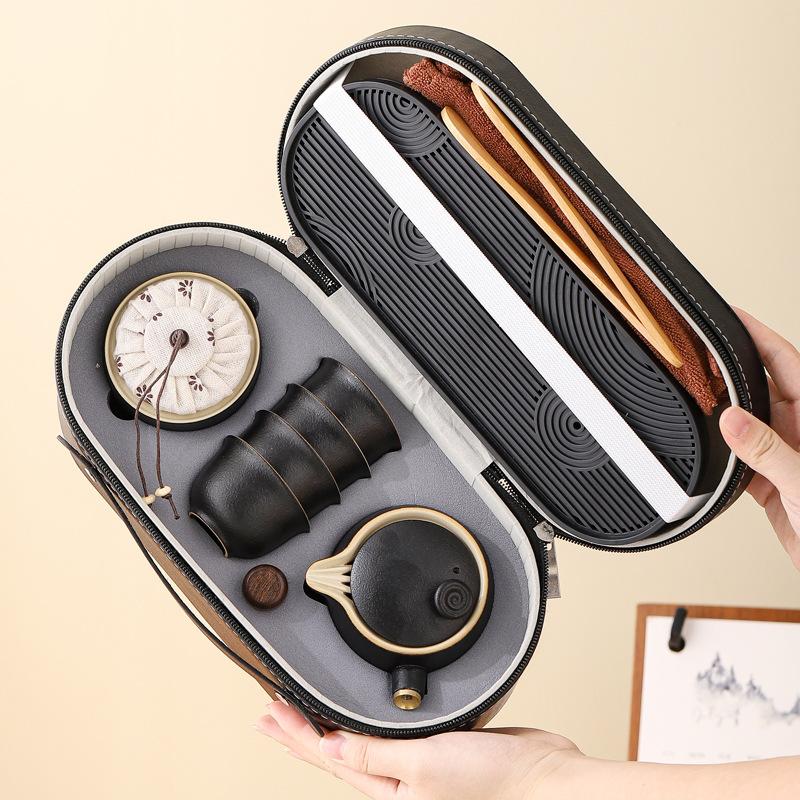 Ceramic travel tea set, business company activities, high-end gift sets, souvenirs