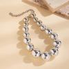 Big Beads Choker Necklace for Women Exaggerated Clavicle Chain Christmas Jewelry